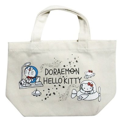 【噗嘟小舖】現貨 日本正版 Hello kitty 小叮噹 手提包 手提袋 Doraemon 哆啦A夢 便當袋 午餐袋