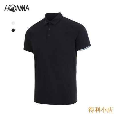 得利小店HONMA運動高爾夫服飾男子短袖polo衫T恤簡約翻領運動上衣