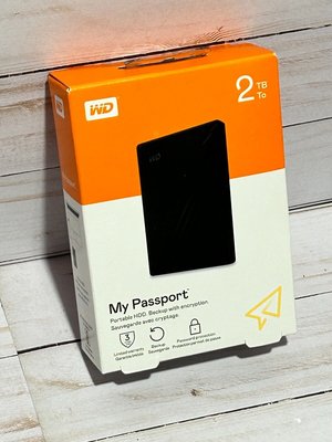 自售 全新 WD MY PASSPORT 2.5吋硬碟 [2TB] 黑色