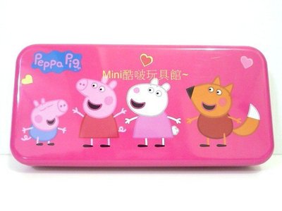 台製~㊣Peppa Pig 粉紅豬-佩佩豬-佩奇-喬治-超大雙層鐵筆盒/鉛筆盒