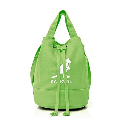 【AYW】KANGOL TOTE LOGO BAG 袋鼠 淺綠色 束口抽繩 水桶包 斜背包 側背包 單肩包 小包 外出包