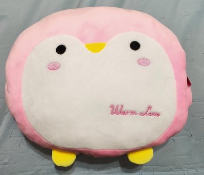 粉紅企鵝午睡手暖枕