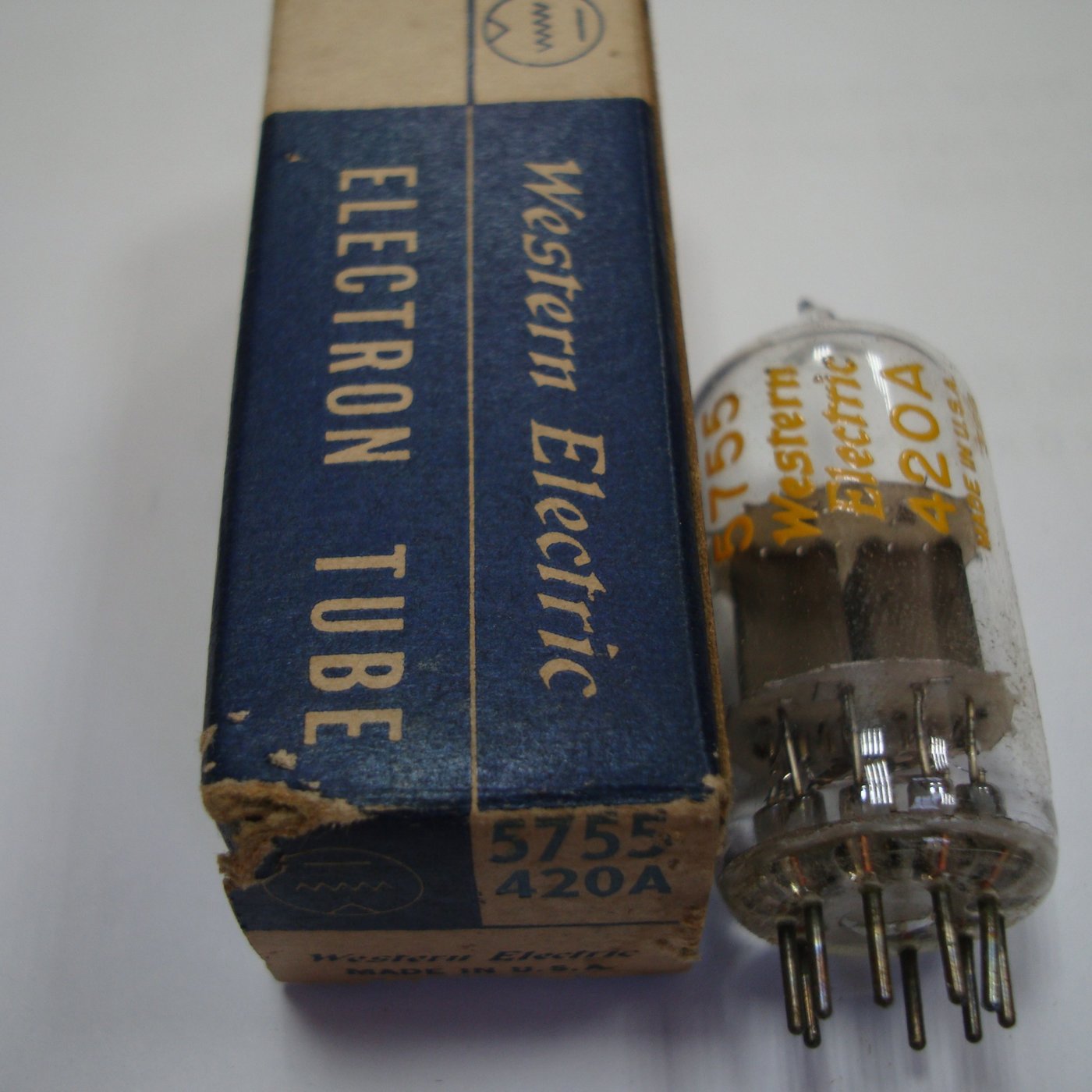 西電WE Western Electric 420A 5755 光頭真空管一對| Yahoo奇摩拍賣