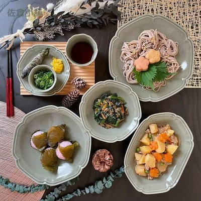 日本製 美濃燒六角餐盤 Kalmia 簡約單色餐盤 綠色 陶瓷 盤子 碗盤 陶器 擺盤 儀式感