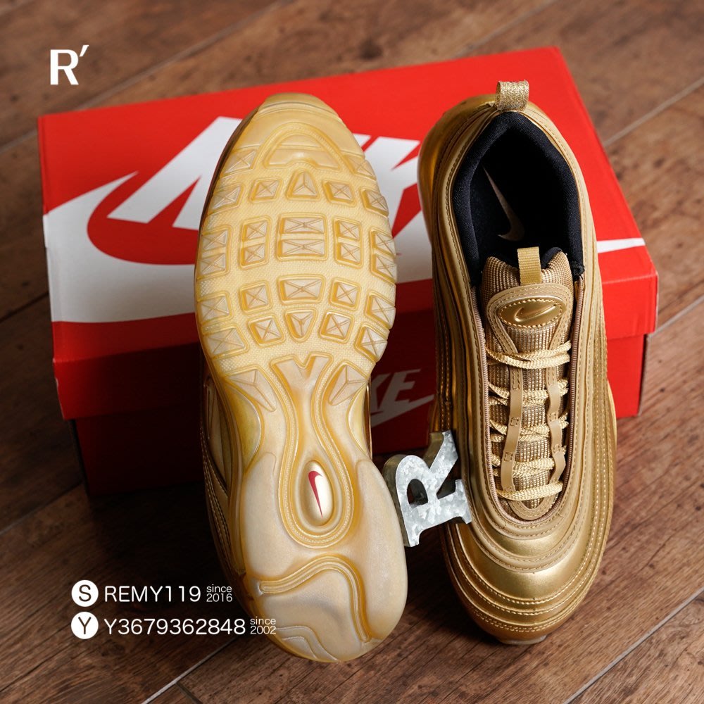 R'代購Nike Air Max 97 QS Gold Metal 開運黃金土豪金CT4556-700 男女