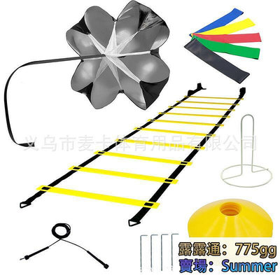 足球訓練裝 敏捷梯裝可調跨欄 標誌碟裝 軟梯 繩梯訓練裝