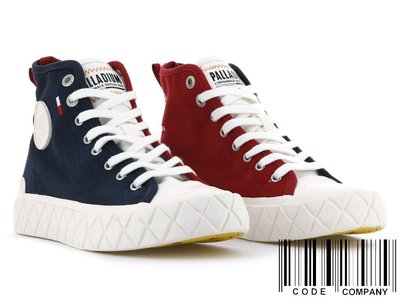 =CodE= PALLADIUM PALLA ACE CVS MID 法國旗帆布鞋(藍紅)77015-402 鬆餅鞋 女