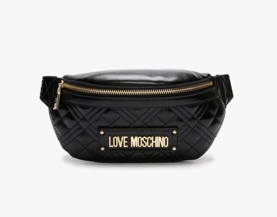 [全新真品代購] LOVE MOSCHINO LOGO 絎縫 腰包 / 背包