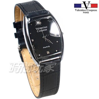 valentino coupeau范倫鐵諾 酒樽型 典藏時刻 不銹鋼錶框 男錶 黑色 防水手錶 V12180B黑大