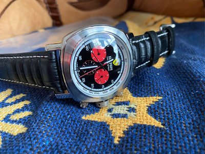 Kenny 法拉利x panerai  45mm 賽車系列日本進口精工機械 手錶 大錶  皮表帶款