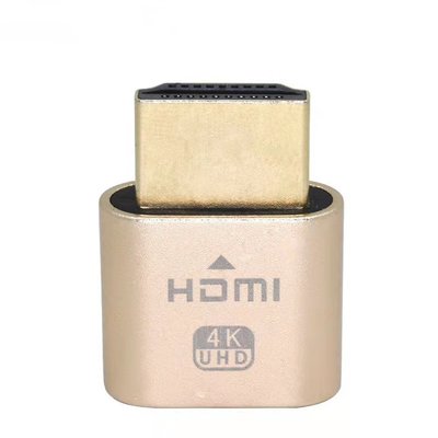 HDMI虛擬顯示器鎖屏寶顯卡欺騙器4K@60HZ假負載遠程虛擬~新北五金線材專賣店