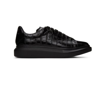 [全新真品代購-S/S22 SALE!] Alexander McQueen 鱷魚皮革壓紋 休閒鞋 / 女鞋 (AMQ)