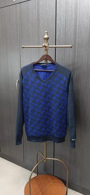 近全新正品Nike Golf高爾夫藍色混羊毛內鋪棉保暖針織衫XL (推薦款）