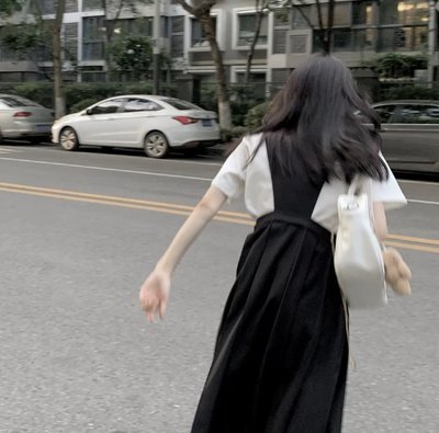 【熱賣精選】 jk制服裙子顯瘦學院風甜美襯衣背帶連衣裙夏季