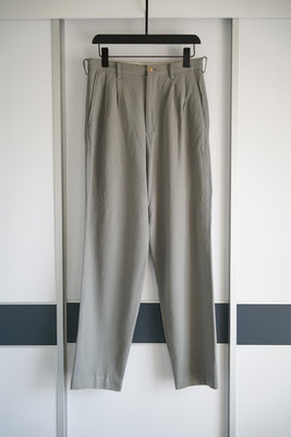 Yohji Yamamoto 91aw 藍灰側條紋羊毛西褲