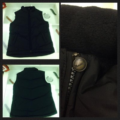 ROOTS 獨家限定款 男款 經典素面 黑色 時尚鋪棉背心 S尺寸 (全新/現貨) 特價:4999元