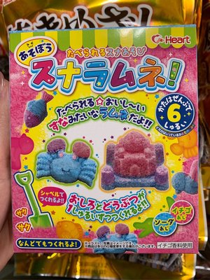 愛買JAPAN❤日本Heart 手做沙堆汽水糖 食玩DIY 附玩具零食