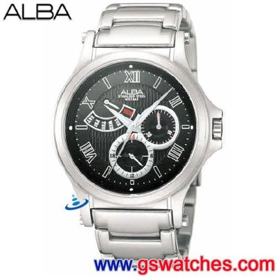 【金響鐘錶】全新ALBA AP2009X,公司貨,保固1年,時尚男錶,計時碼錶,星期逆跳,日期,VX3T-X001G