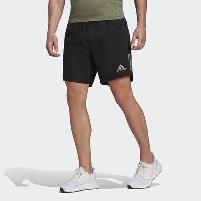 【adidas 愛迪達】OWN THE RUN 男款運動短褲 專業運動 跑步 黑色 FS9807 尺寸:S~XL