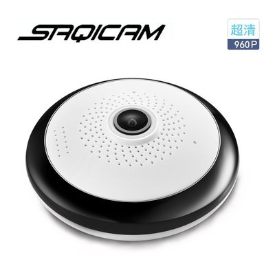 Saqicam 免運 無線監視器 360度全景 魚眼鏡頭 WiFi監控攝影機 高清960P 紅外夜視 手機遠端操控
