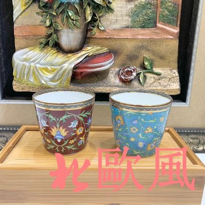 北歐風東方駿馬系列骨瓷口杯對杯茶杯琺瑯彩工藝兩個裝木盒套裝