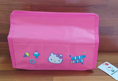 全新正版現貨 Sanrio 💗💗💗Kitty三麗鷗 可愛多功能(前面有3個收納袋)面紙盒面紙套  質感 可立可掛設計禮物