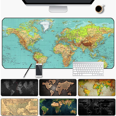 ✨超多圖可選✨世界地圖遊戲滑鼠墊 客制化辦公桌墊 加厚超大滑鼠墊 防水桌墊 電腦桌墊 地圖滑鼠墊