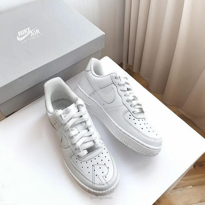 全館免運NIKE AIR FORCE 1 全白 AF1 休閒鞋 鐵牌 男女 DD8959100/CW2288111-台之星代購