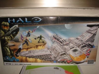 1 LEGO樂高MEGA BLOKS美高最後一戰Halo星環戰爭XBOX光環戰爭短劍號96835積木公仔兩千兩佰一元起標