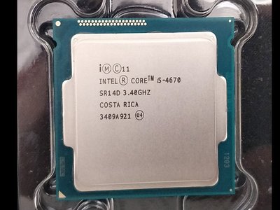 【含稅】Intel Core i5-4670 3.4G 1150 四核四線 84W 正式CPU 一年保 內建HD