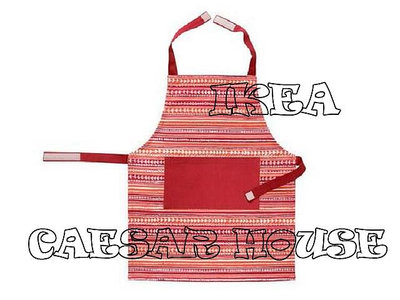 ╭☆卡森小舖☆╮【IKEA】兒童生活便利商品 兒童圍裙-紅色點點亮眼.美勞課/用餐的好幫手