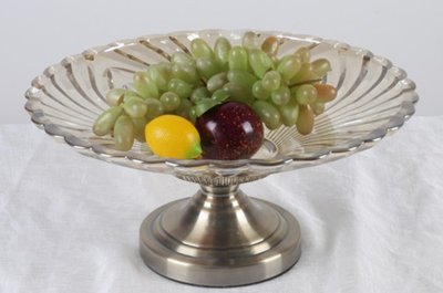 歐式 時尚玻璃水果盤 簡約果盤 糖果盤收納盤居家廚房餐廳果盤玻璃盤擺件裝飾