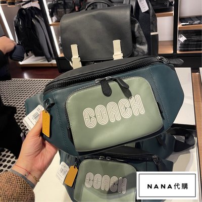 NaNa代購 COACH 6653 新款TRACK男士腰包 斜背包 斜跨包 胸包 附購證