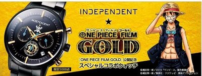 鼎飛臻坊 ONE PIECE FILM GOLD 海賊王 航海王 魯夫 草帽小子 手錶 腕錶 全球限量 日本正版