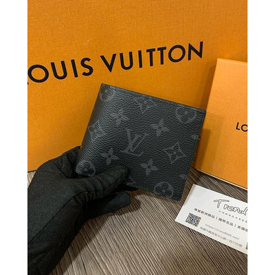 ✨Louis Vuitton LV 經典男士短夾 黑灰印花 八卡/零錢袋 M62545 M62294