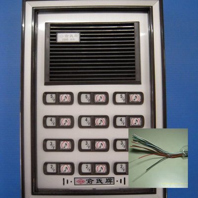 [現貨] 俞氏牌 YUS DP-57A-12 十二戶門口對講機加5公尺20芯專用電纜 04-22010101