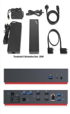 40AN p52雷電三底座 230WThinkPad Thunderbolt 3 Workstation Dock (230W)