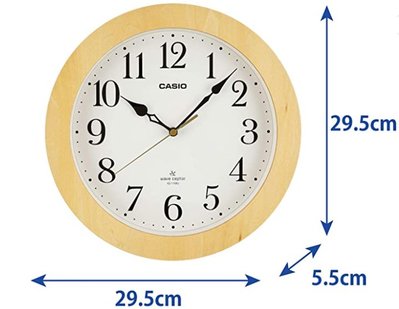 14503A 日本進口 好品質 正品 CASIO卡西歐 木紋感圓形掛鐘 牆壁上質感時鐘電波牆鐘鐘錶送禮禮品