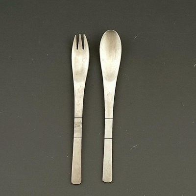 韓國純銀餐具 59.8g 西洋古董銀器 老銀器 銀勺叉