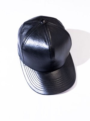 Rick Owens DRKSHDW Leather hat. （Black) 皮革 帽子