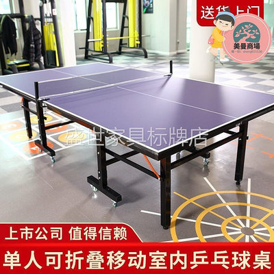 網兵乓球桌家用家庭室內標準可摺疊搭配桌球發球機