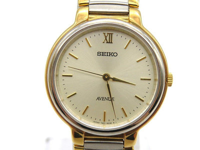 【一元起標】【精品廉售/手錶】Seiko精工 石英錶/原廠雙色精鋼錶帶甚美*內斂好錶*#7N01-6F50*防水*美品