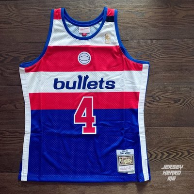 Chris Webber M&N Bullets 子彈隊 黑絲帶 復古 熱轉印 NBA 球衣