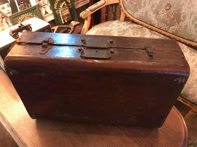 展覽級 古董 老皮箱 早期 日據時期 皮箱 行李箱 手提箱 醫生箱 豬皮箱 旅行箱 古董皮箱