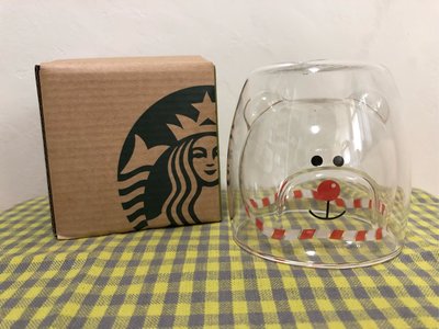 呆呆熊的雜貨鋪～星巴克～耶誕男Bearista雙層玻璃杯 (全新品)
