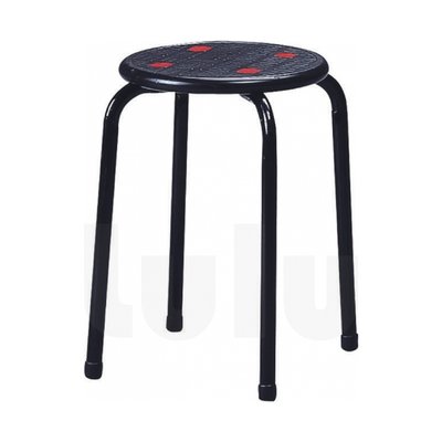 【Lulu】 八分膠椅 黑色 345-11 ┃ 板凳 圓凳 鐵凳 矮凳 鐵椅 圓椅 餐椅 辦桌椅 休閒椅 椅子 塑膠椅