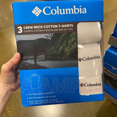 美國AMPM Columbia 哥倫比亞 男裝 純棉短袖T恤三件裝 RCU3801 RCU3701