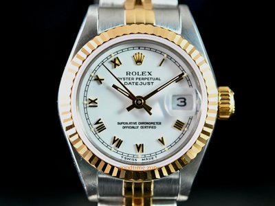 [現貨] ROLEX 勞力士 69173 Datejust 原裝白羅馬數字面 蠔式女錶 26mm LRK224