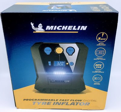 MICHELIN 米其林 打氣機 胎壓預設 4398ML〔12266〕 USB 12V (米其林數位設定高速電動打氣機)