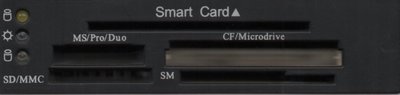 二手良品 3.5" 內接式 多合一讀卡機 可讀晶片卡+記憶卡Smart Card 01